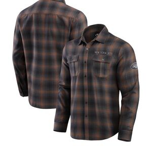 Fanatics New York Jets Plaid Button Down Shirt